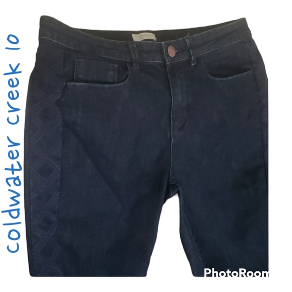 Coldwater Creek Denim - Side DESIGN Coldwater Creek sz 10 side design blue jeans